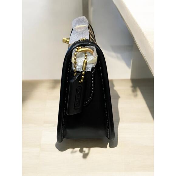 NWT Coach CM513 Leopard Print Leather Swinger 20 Bag - Picture 3 of 8